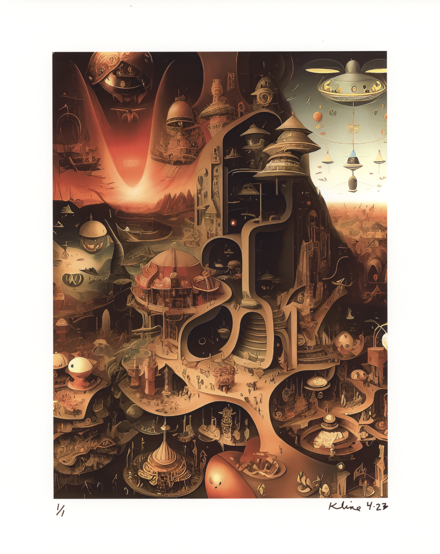 Alien World. Digital Art Print. 1/1 Edition. 8" x 10". John Kline Artwork.