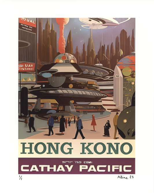Hong Kono. Digital Art Print. 8" x 10". 1/1 Edition. John Kline Artwork