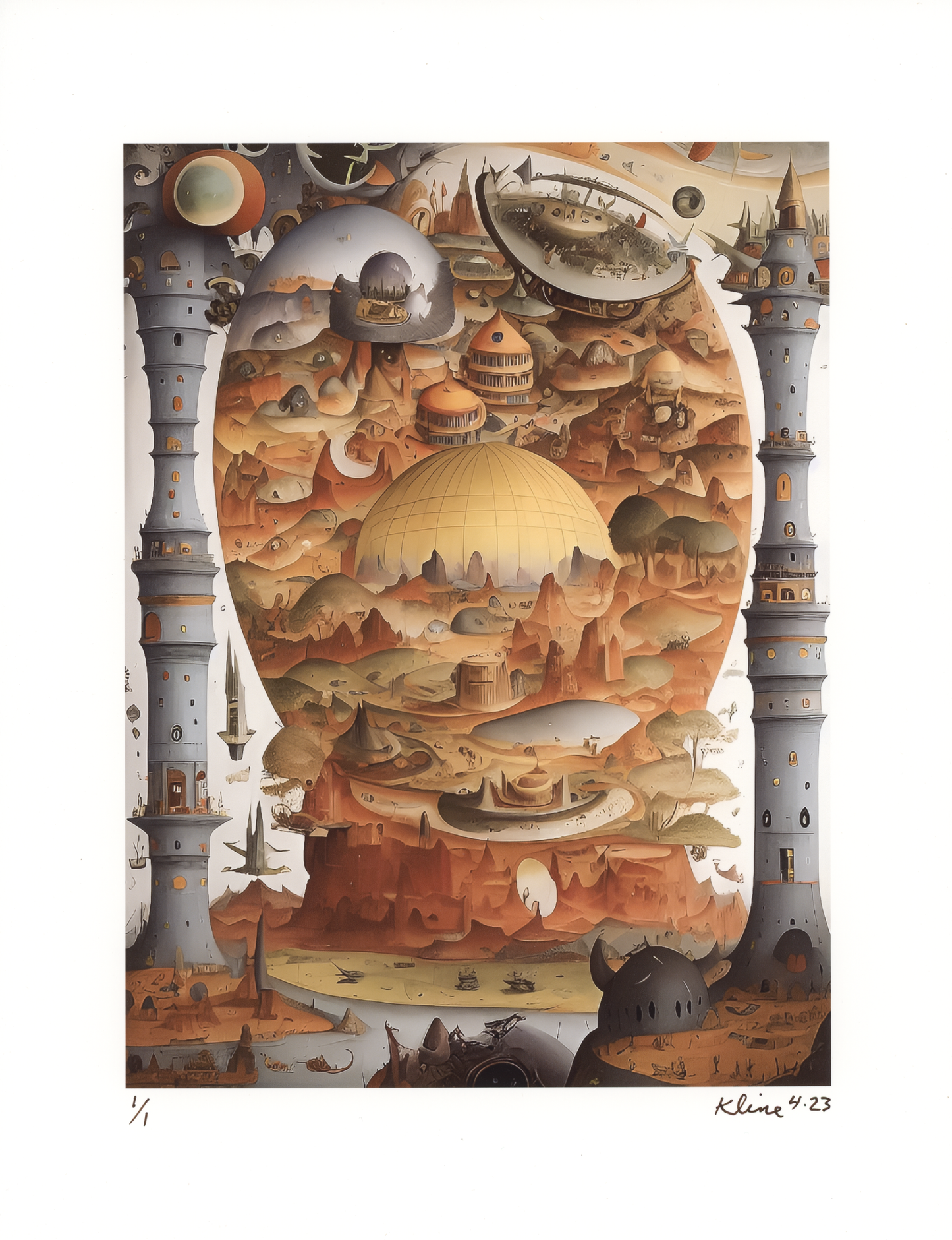 Worlds within Worlds. Digital Art Print. 8.5" x 11". 1/1 Edition. John Kline Artwork.