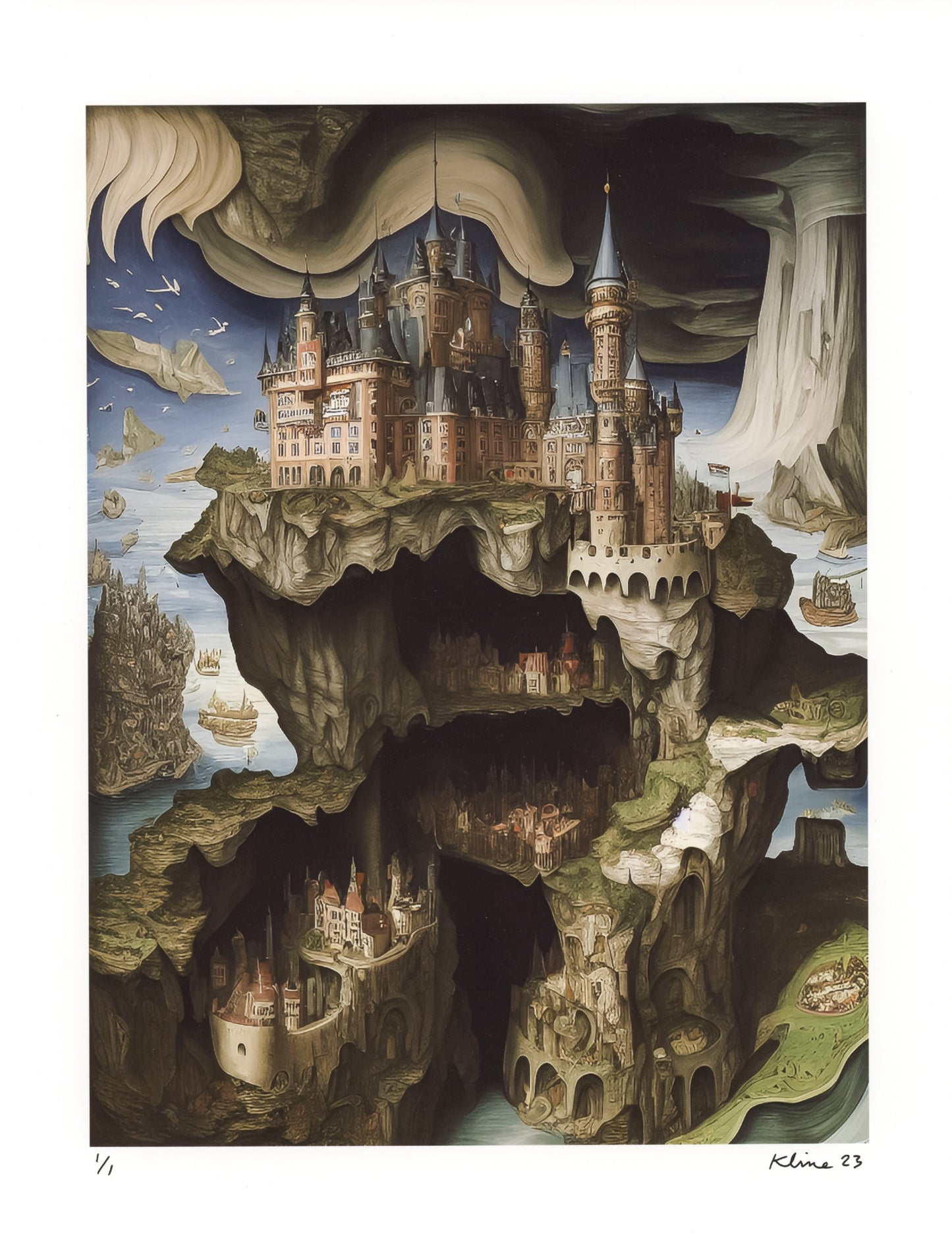 A Castle in a Dream. Digital Art Print. 8.5" x 11". 1/1 Edition. John Kline Artwork