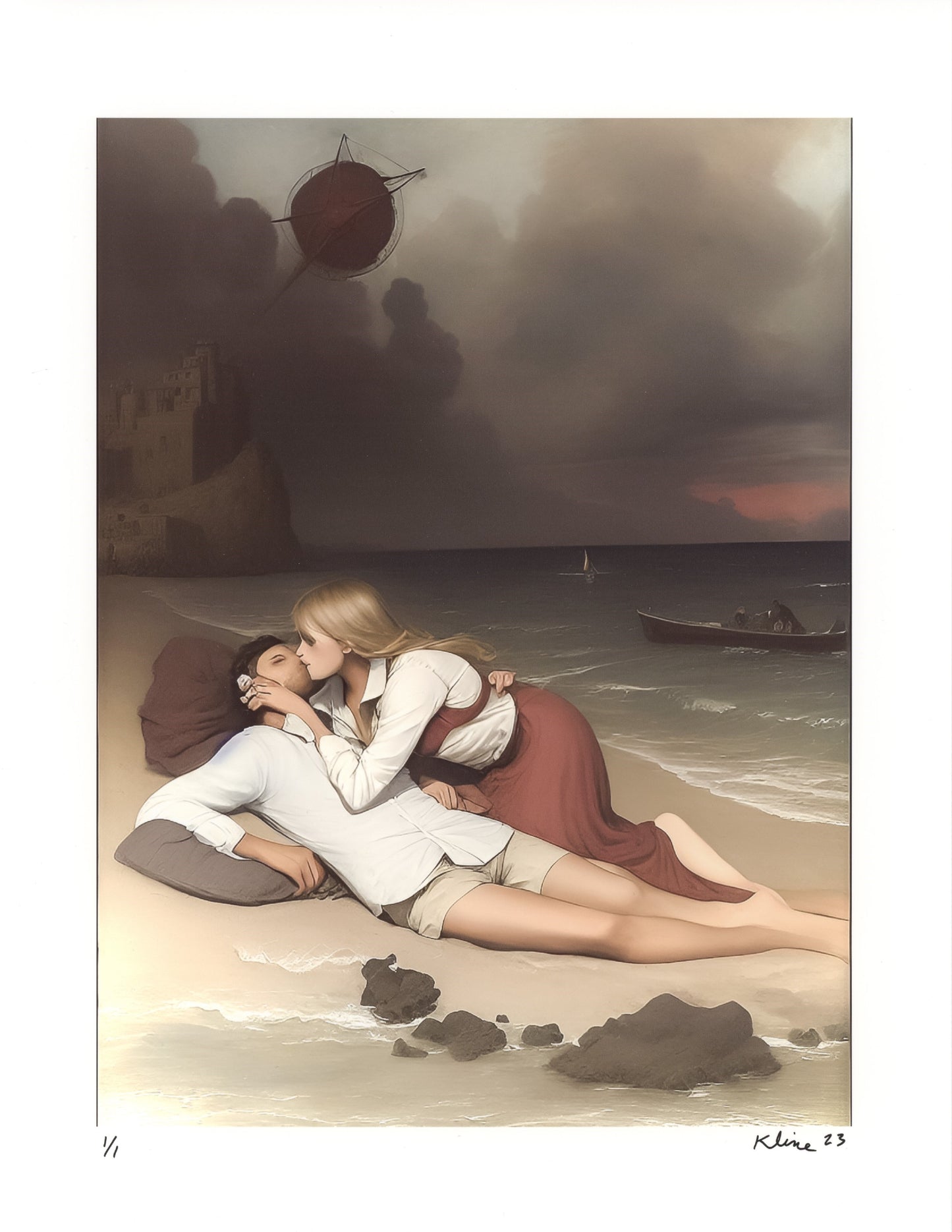 Their Love Parted. Digital Art Print. 8.5" x 11". 1/1 Edition. John Kline Artwork
