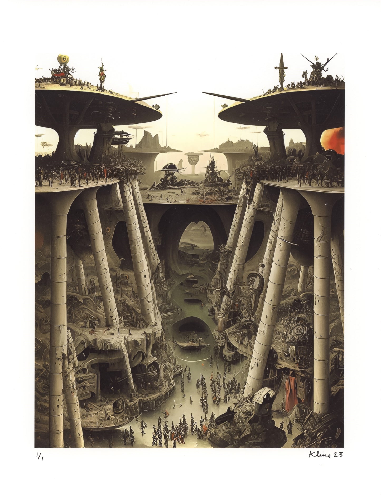 Scene from War of the Worlds. Digital Art Print. 8.5" x 11". 1/1 Edition. John Kline Artwork