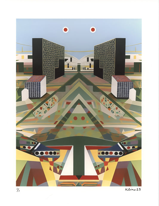 Redesign of a City. Digital Art Print. 8.5" x 11". 1/1 Edition. John Kline Artwork