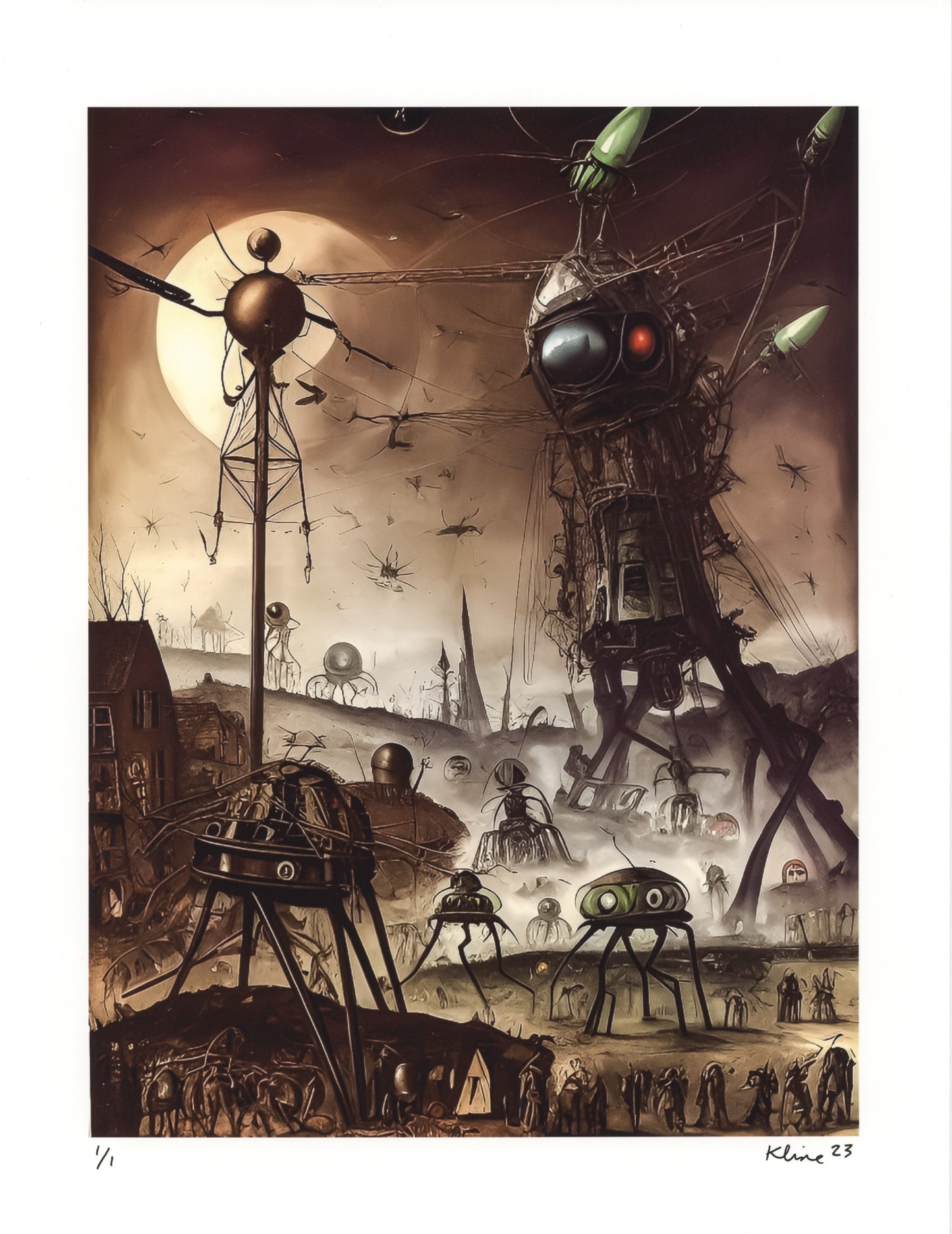 War of the Worlds Machines. Digital Art Print. 8.5" x 11". 1/1 Edition. John Kline Artwork