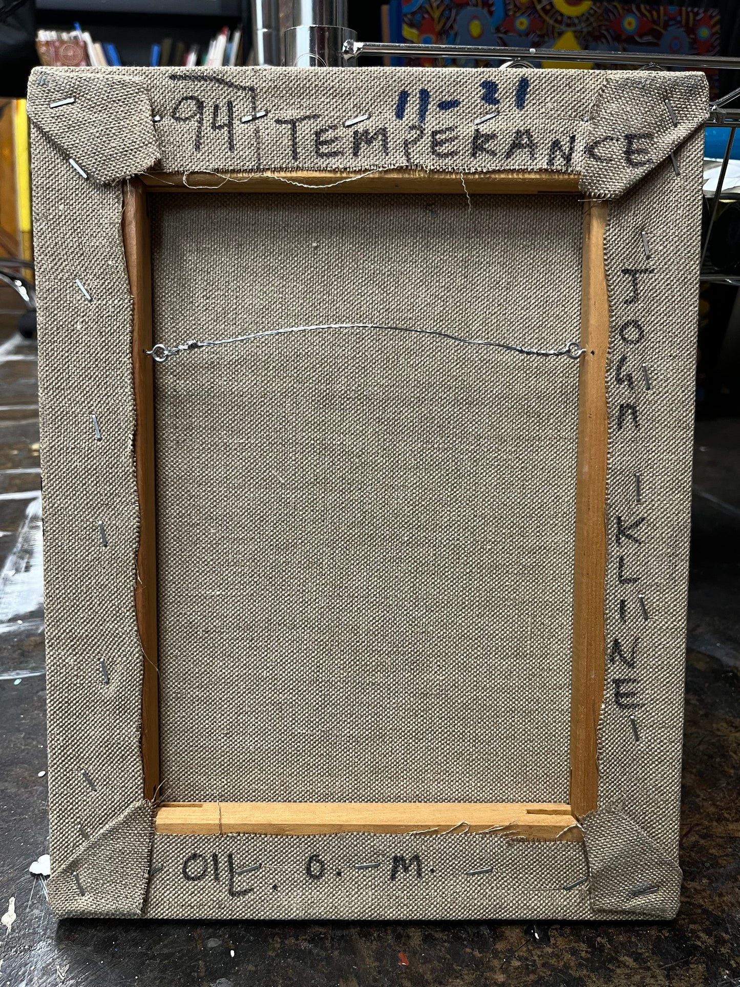 Temperance. Oil on Linen. 10" x 13". John Kline Artwork. Small abstract painting.