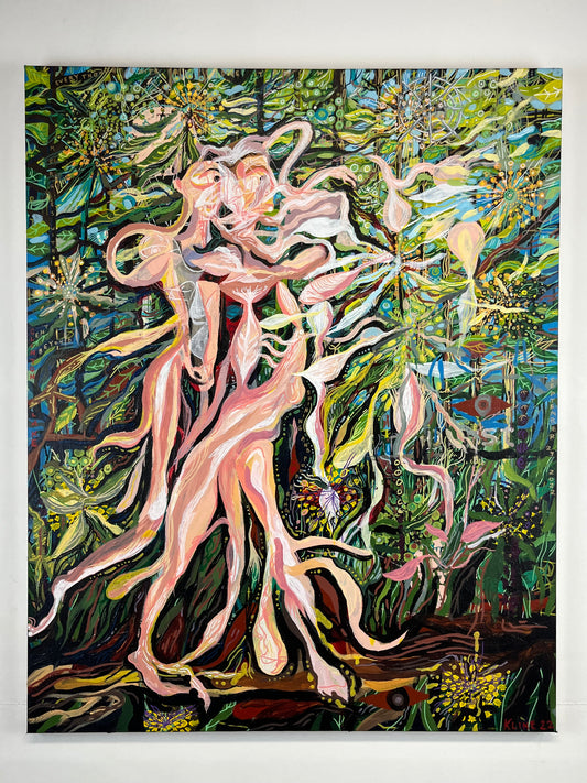 Paradise Lost. Acrylic on Canvas. 24" x 30" x .75". John Kline Artwork. Modern Contemporary Painting