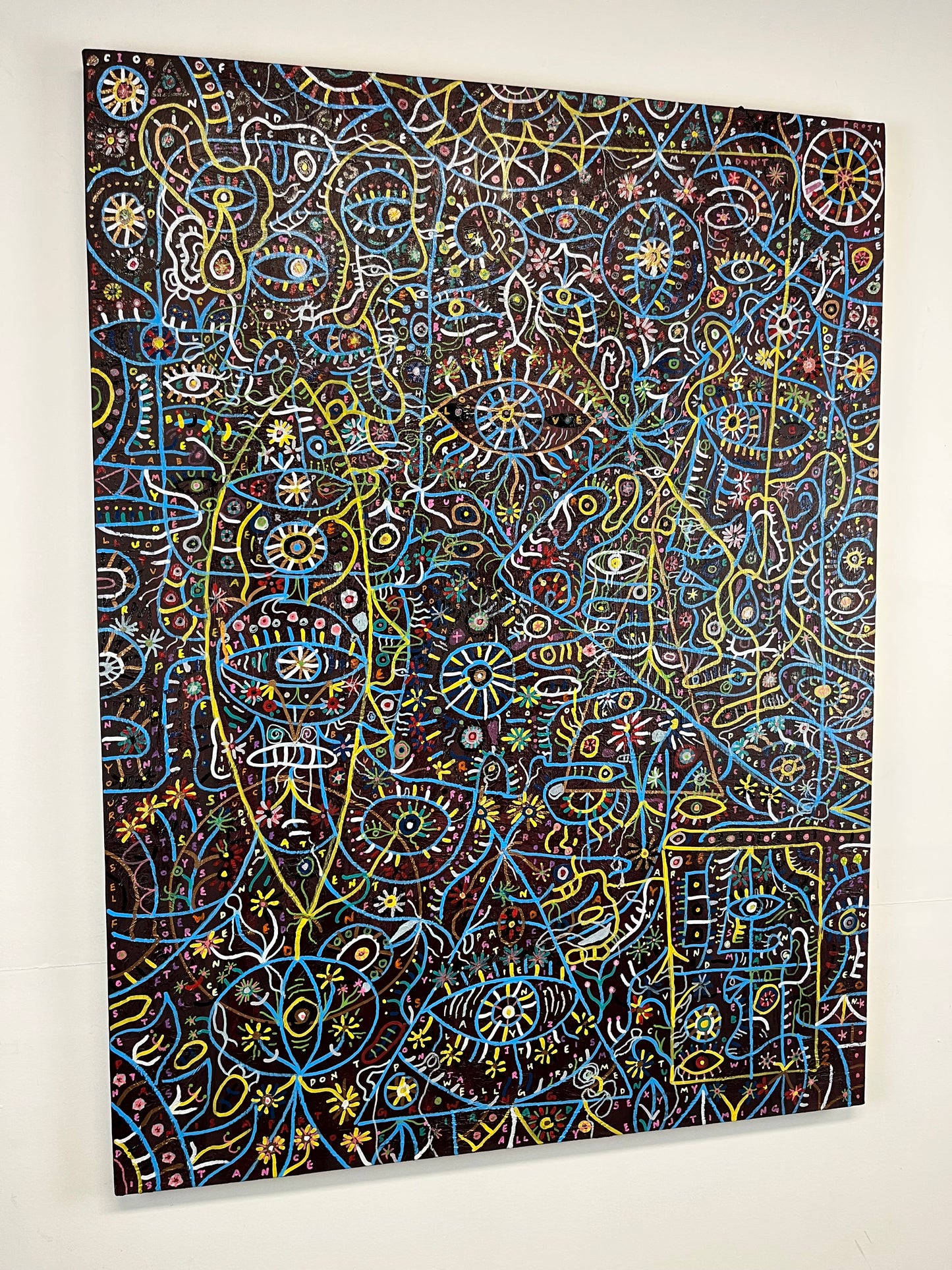 (SOLD) Love will Tear Us Apart. Oil on Canvas. 30" x 40" x .75". 2022. John Kline Artwork. Modern Expressionist Painting.