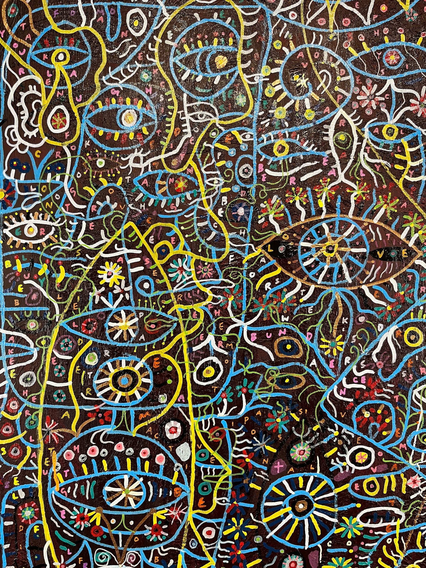 (SOLD) Love will Tear Us Apart. Oil on Canvas. 30" x 40" x .75". 2022. John Kline Artwork. Modern Expressionist Painting.