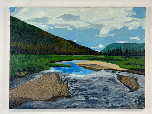 Never Summer Dude Ranch in Rocky Mountain National Park. Oil on Canvas. 24" x 18". John Kline Artwork. landscape painting. Colorado