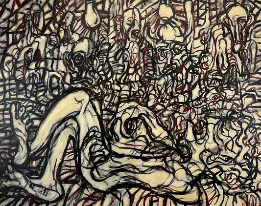 Just for a Day. Oil on Canvas. 30" x 24". John Kline Artwork. Expressionist Painting. Abstract. Modern.