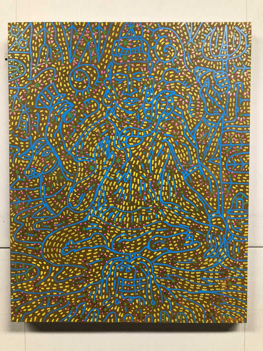 Seeking Flow. Acrylic on wood. 16” x 20”