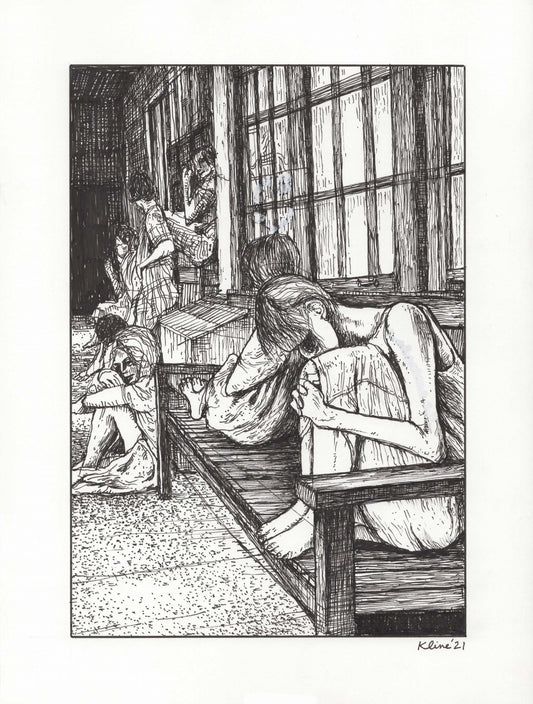 Spirit. Original Ink Drawing. 9" x 12". Inktober 2021.