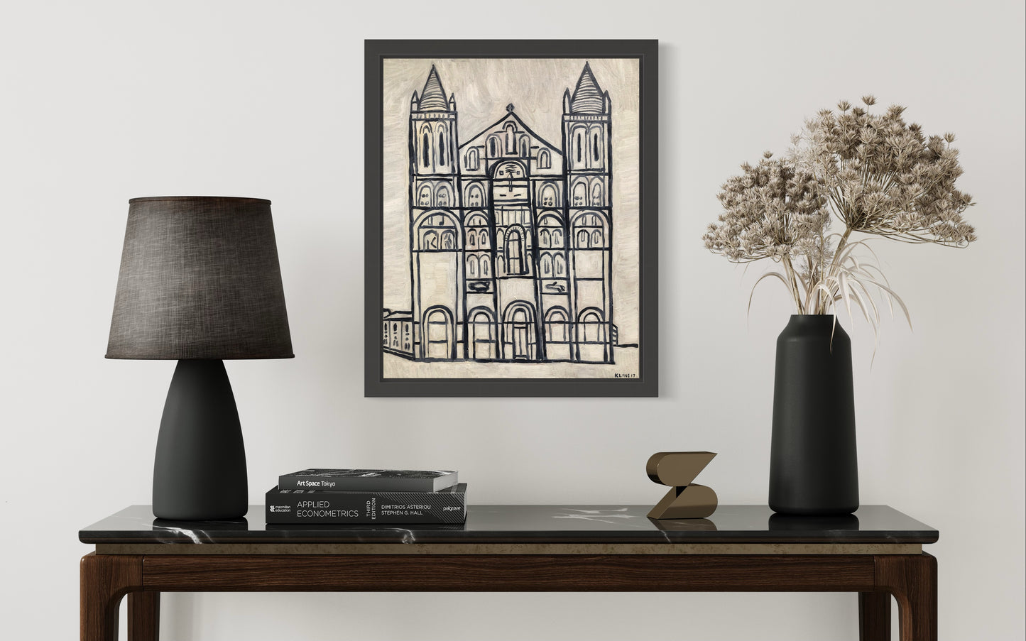 Cathedral. Oil painting on canvas. 16” x 20”. Church. Art. Original. Small. French. Kansas City. Kline. Wall.