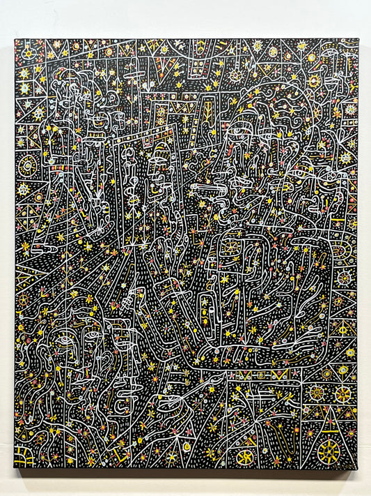 The Swarm of Desire. Acrylic on Linen. 24" x 30". John Kline Artwork